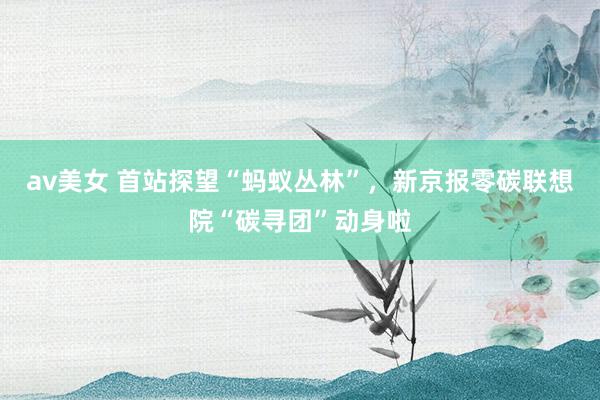 av美女 首站探望“蚂蚁丛林”，新京报零碳联想院“碳寻团”动身啦