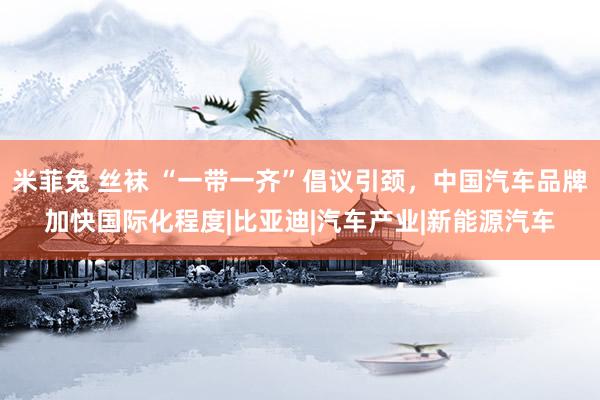 米菲兔 丝袜 “一带一齐”倡议引颈，中国汽车品牌加快国际化程度|比亚迪|汽车产业|新能源汽车